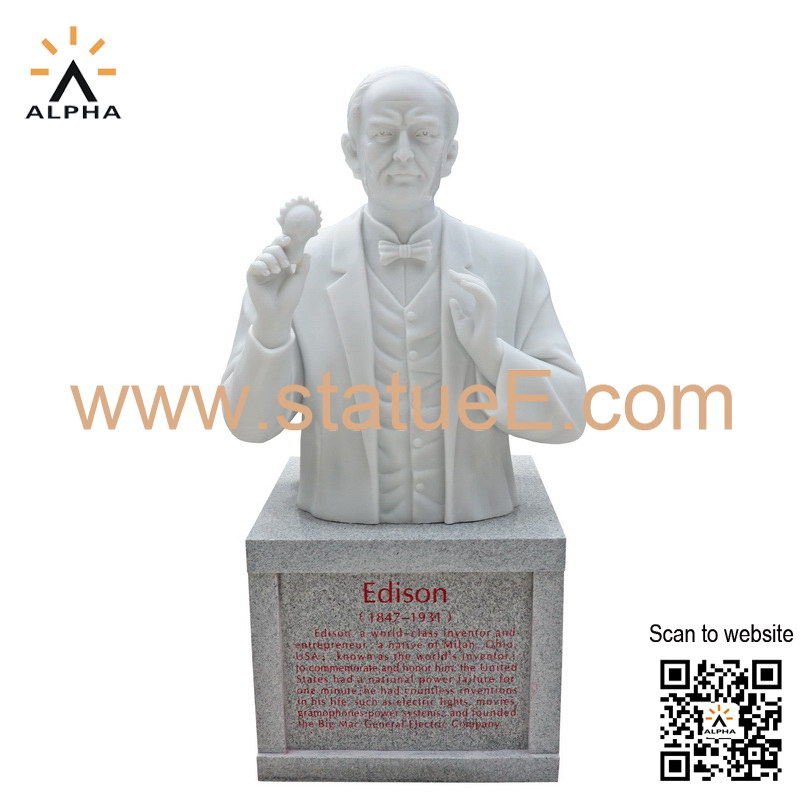 marble Edison bust